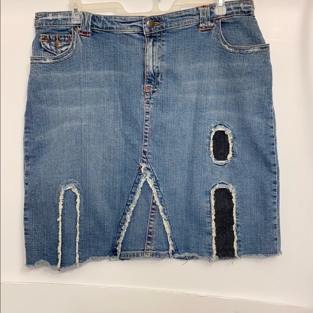 Blue Plus Denim Mini Skirt